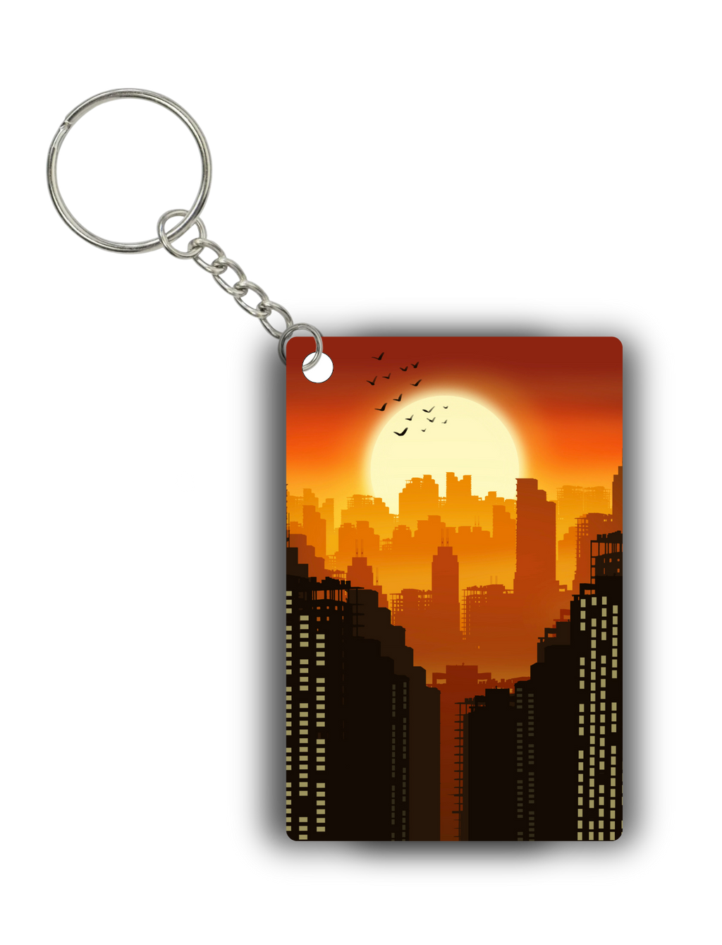 City sunset keychain