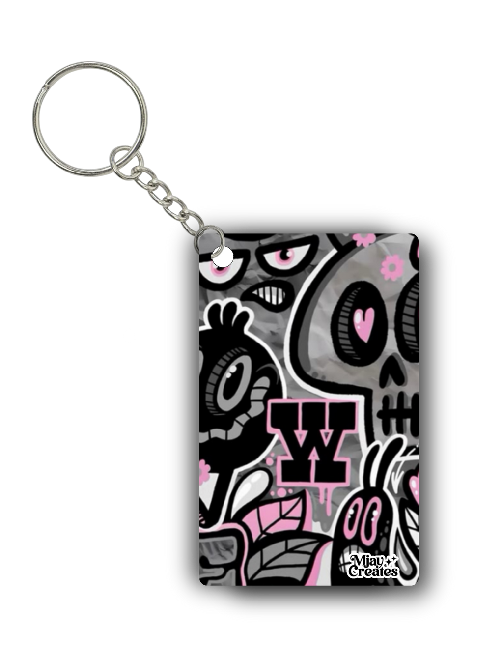 W Graffiti Keychain