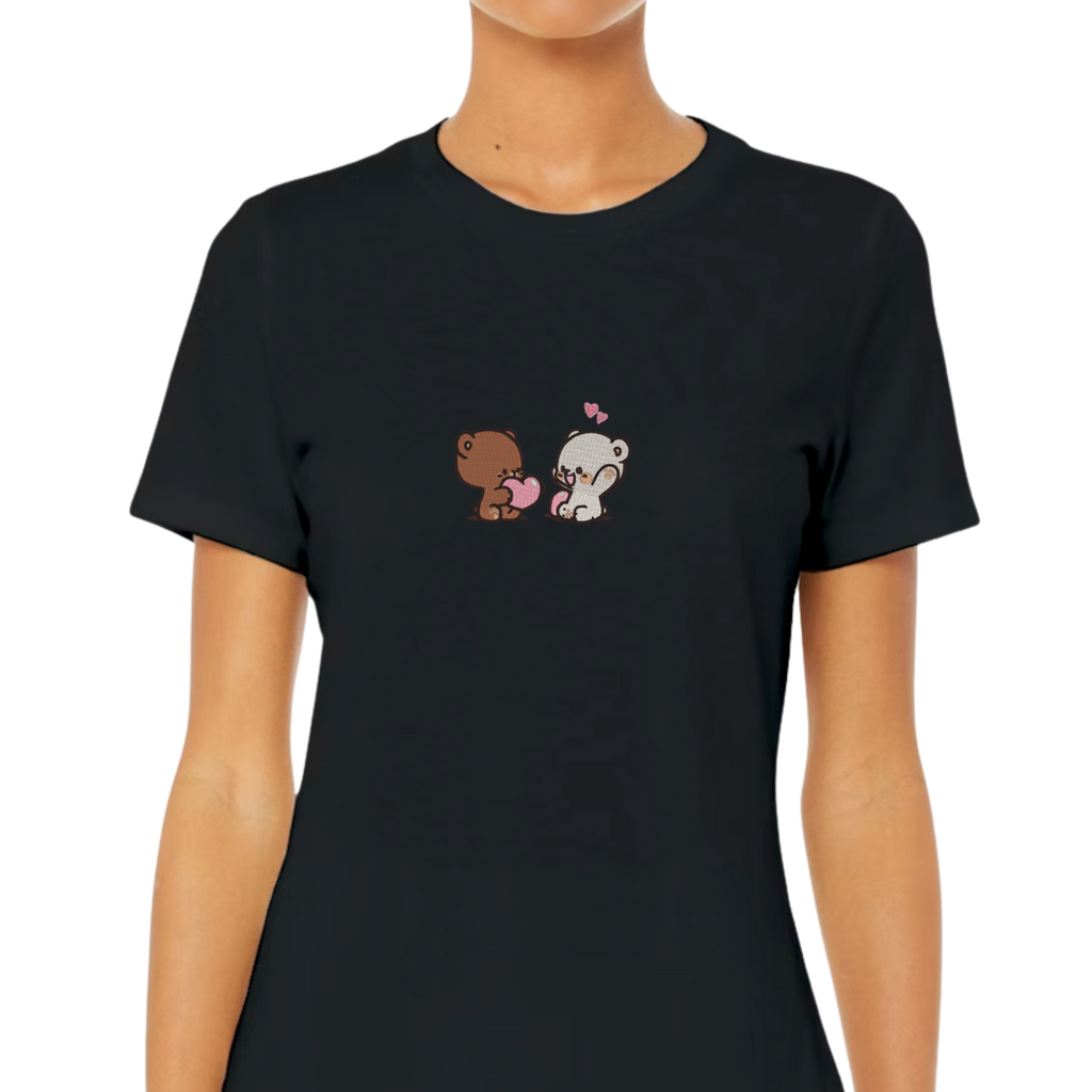 Bear love embroidered shirt