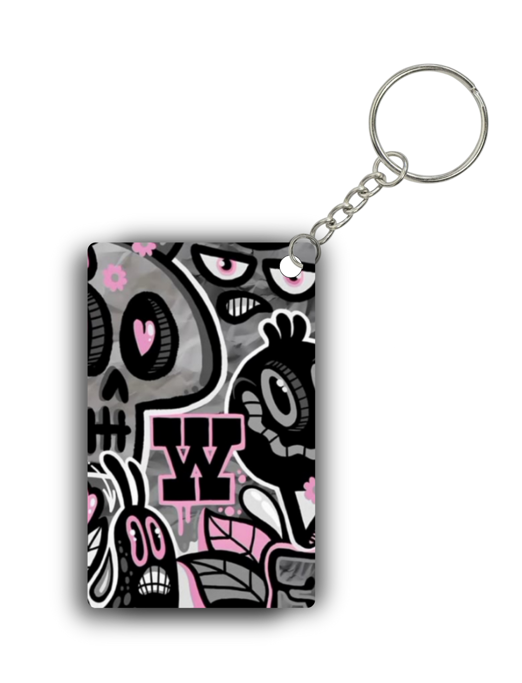 W Graffiti Keychain