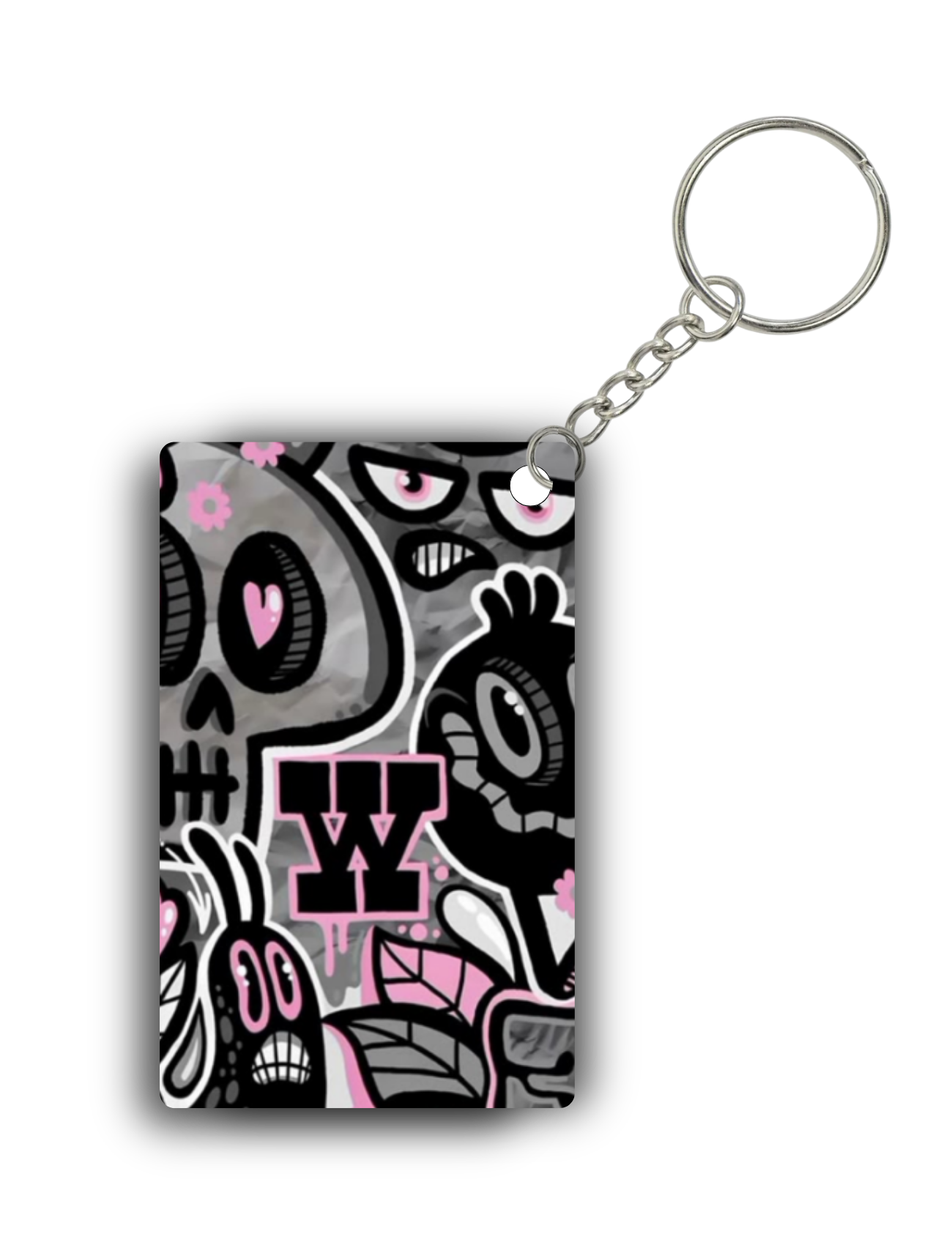 W Graffiti Keychain